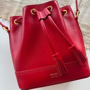 Khaite Cherry Red Bucket Bag